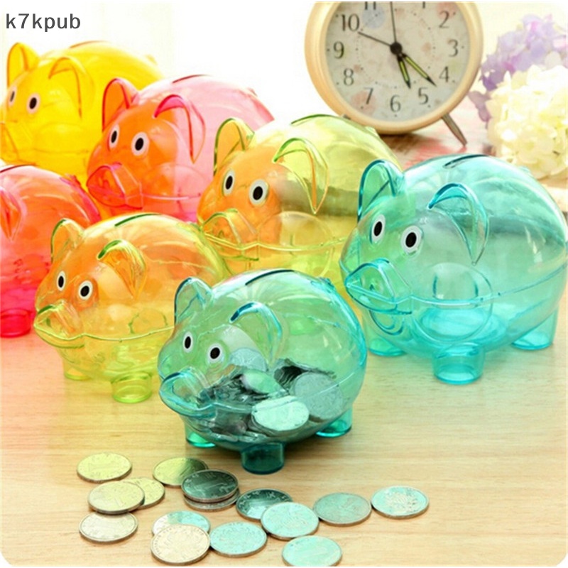 Bé Nhựa Con Heo Đất Ngân Hàng Đồng Xu Tiền Mặt Thu Tiết Kiệm Hộp Lợn Trẻ Em Quà Tặng Đồ Chơi VN