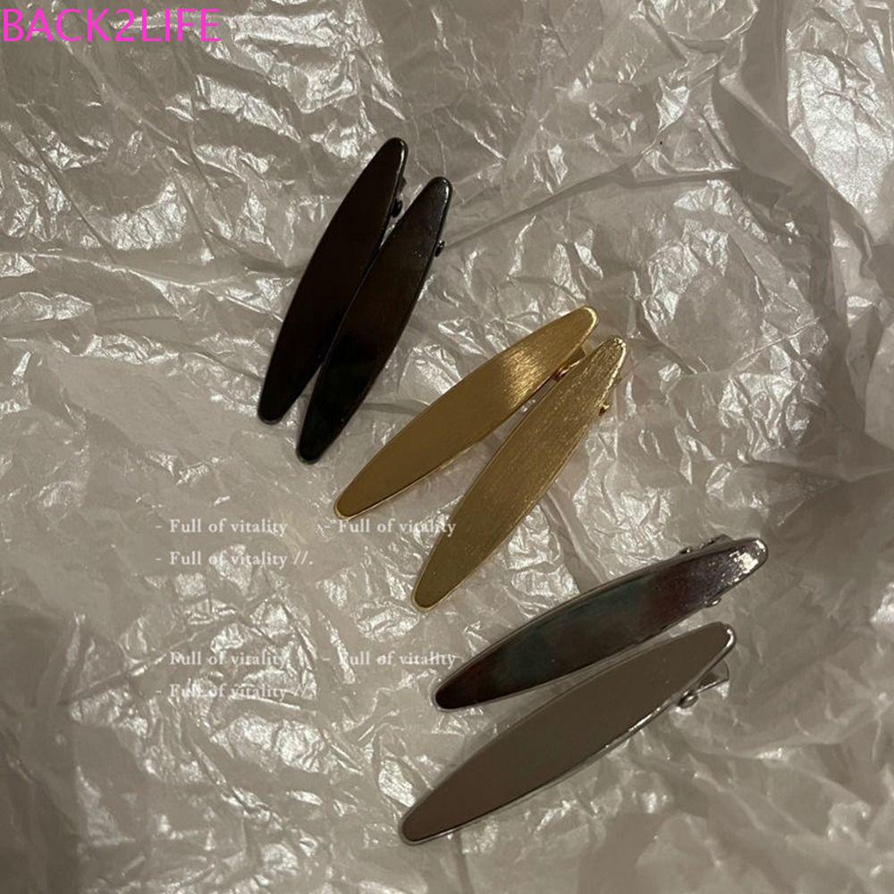 Kẹp Tóc Kim Loại Thiết Kế Đơn Giản Ngọt Ngào Cho Nữ BACK2LIFE|Băng Đô Cài Tóc Hình Học Phong Cách Harajuku Hàn Quốc Cho Nữ y2k