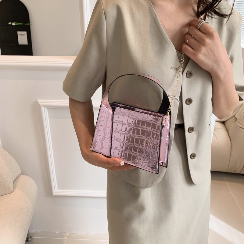 Túi Xách JASMIN NOIR Da PU Dáng Vuông Họa Tiết Da Cá Sấu Thời Trang Cho Nữ