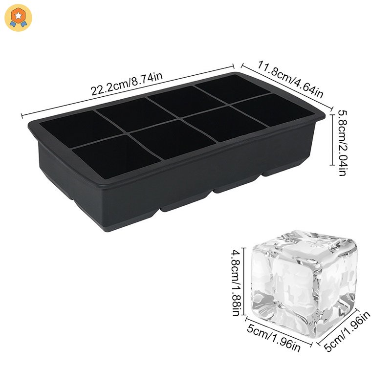 Khay Làm Đá Viên Có Nắp Đậy Cỡ Lớn An Toàn HYJP2