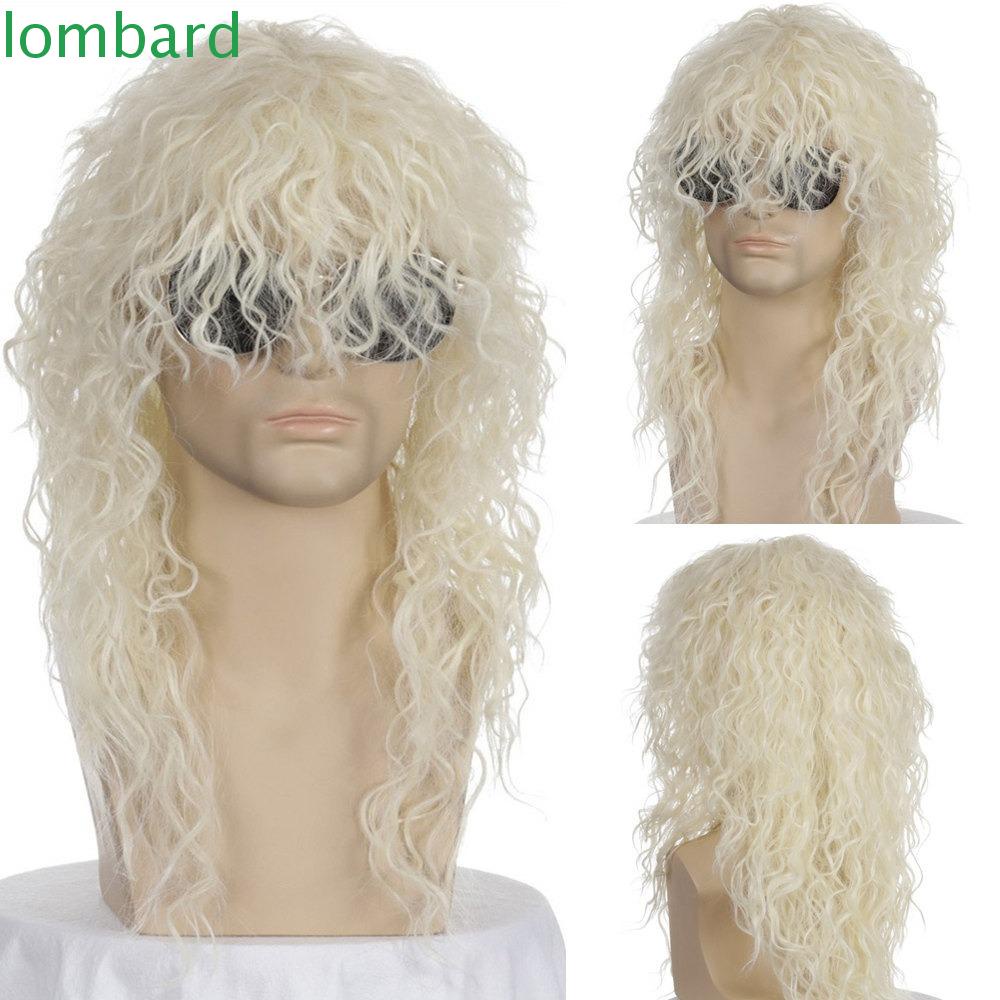 Bộ Tóc Giả Màu Đen Bằng Sợi Kim Loại Chịu Nhiệt Cao Phong Cách 70s 80s Dùng Hóa Trang Tiệc Halloween