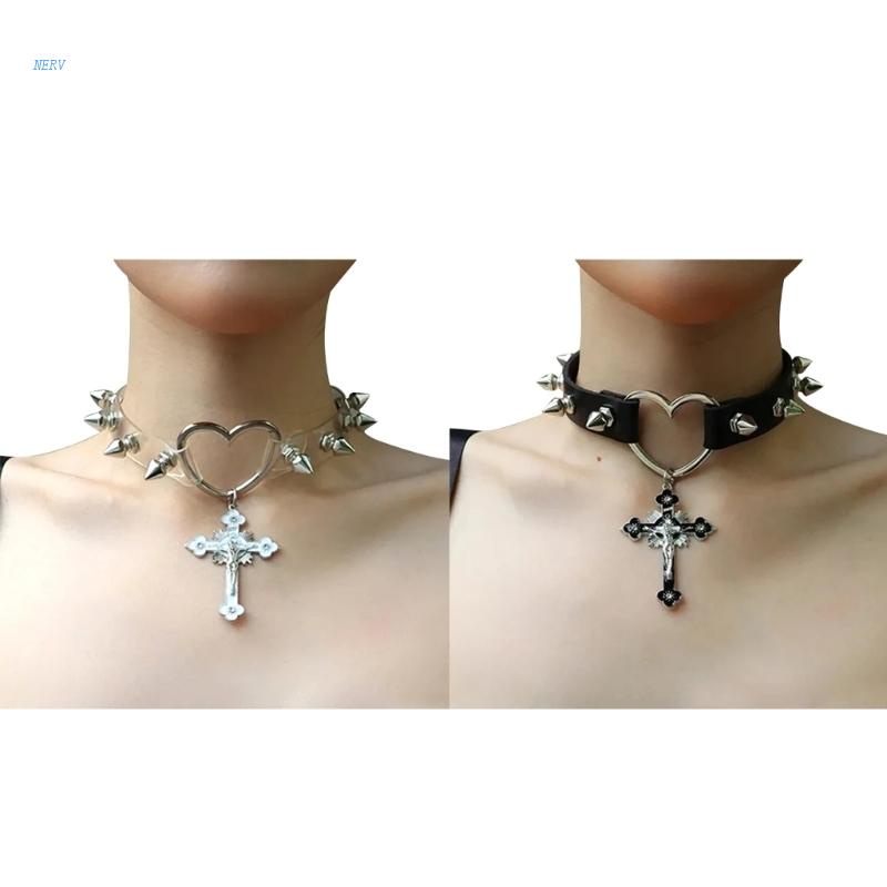 Vòng Cổ Choker Da Mặt Thánh Giá
