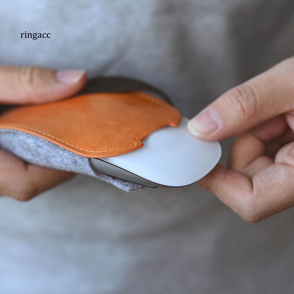 Túi Đựng Chuột RGA Giả Da Co Giãn Chống Sốc Thời Trang Cho Magic Mouse 2