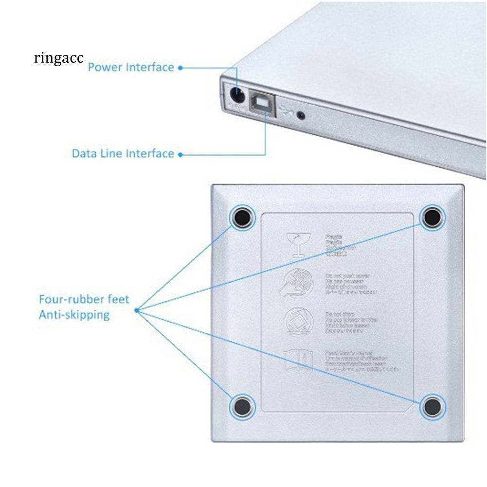 Ổ Đĩa DVD Gắn Ngoài Kết Nối USB 2.0 Cho Máy Tính