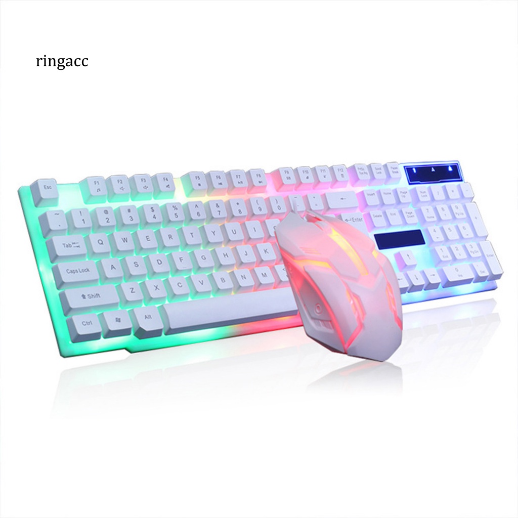 Bộ Bàn Phím Và Chuột RGA 1 Bộ TX30 3D Có Dây Đèn Nền Nhiều Màu Siêu Mỏng Chống Trượt Tiện Dụng Cho Gia Đình