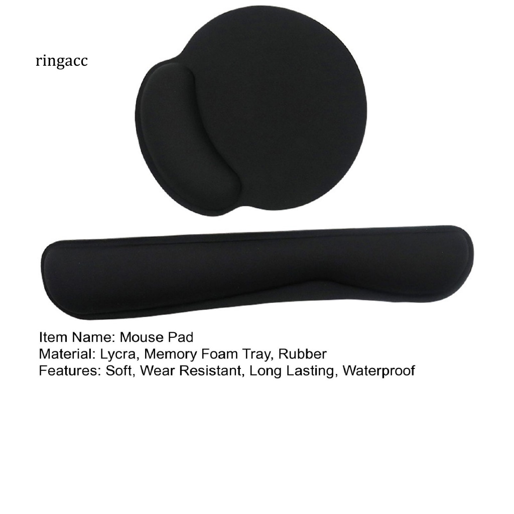 Rga 1 Bộ Đệm Cao Su Siêu Mềm Thoáng Khí Chống Mài Mòn Chống Thấm Nước Thiết Kế Tiện Dụng Lót Chuột Và Bàn Phím Cho Văn Phòng