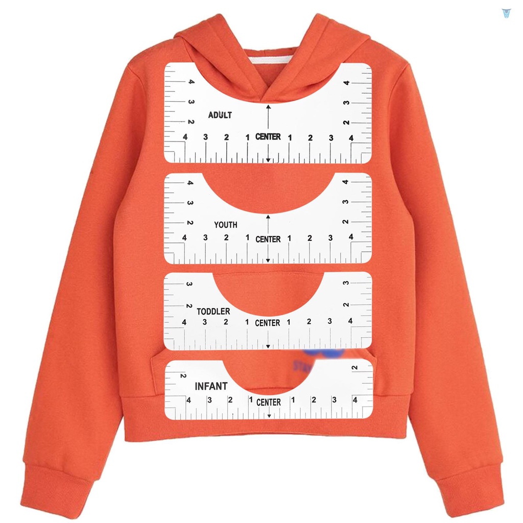 Thước Đo Cổ Áo Thun Bằng Acrylic Trong Suốt Tiện Dụng