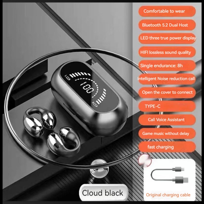 1 Cặp Tai Nghe Bluetooth Không Dây Zevaret S03 Màn Hình Kỹ Thuật Số 5.2 Hifi Chống Ồn Ipx5