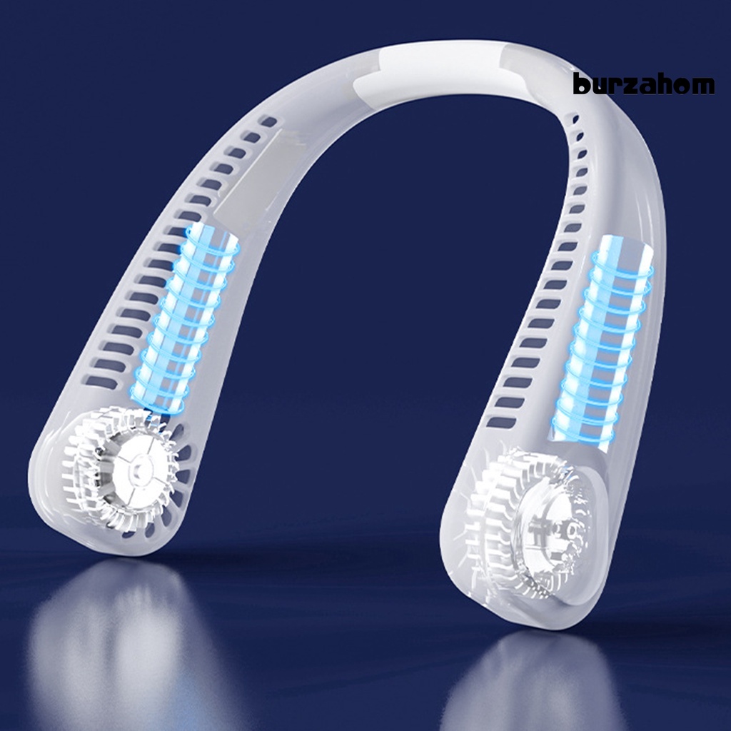 Quạt Làm Mát Đeo Cổ Không Cánh Bằng Silicone Trọng Lượng Nhẹ Tiếng Ồn Thấp Sạc USB