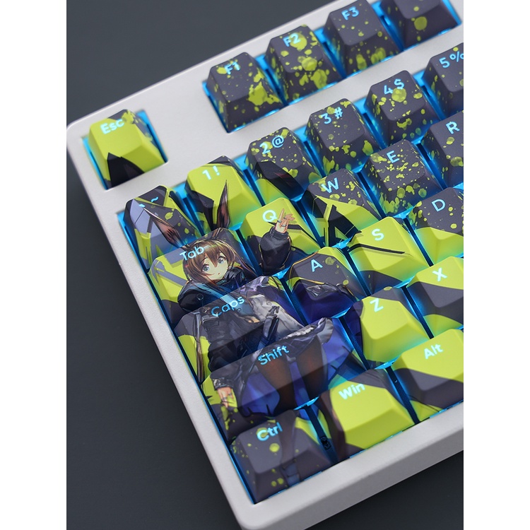 Amiya Keycaps Cherry Profile Arknights Anime PBT Dye Sub Bàn Phím Cơ Keycap