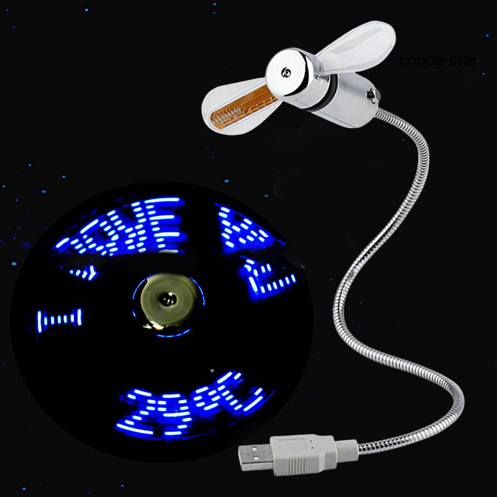 Quạt Điện Cầm Tay Có Đồng Hồ Dạ Quang Cổng USB Bằng ABS