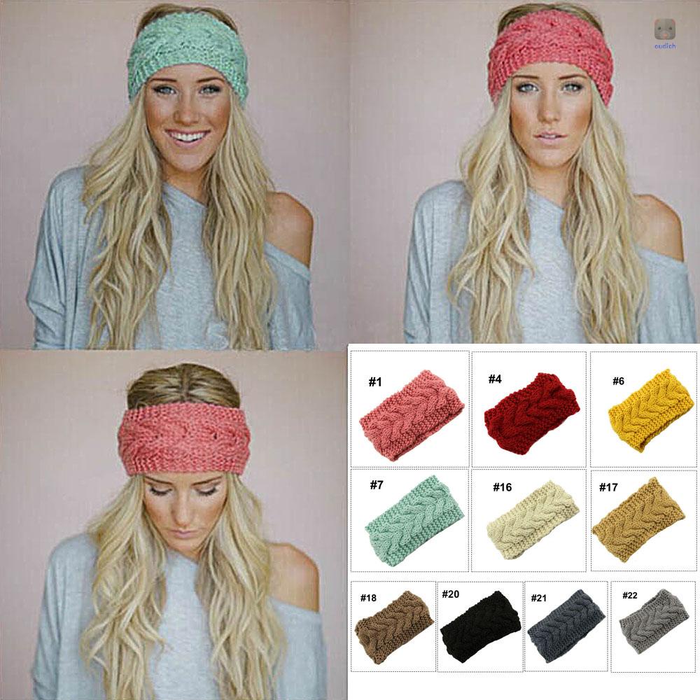 Băng Đô Len Giữ Ấm Tai Màu Trơn Thời Trang Cho Nữ #17