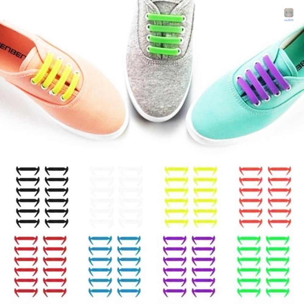 Dây Giày Thể Thao Bằng Silicone Co Giãn Chống Nước Nhiều Màu Sắc