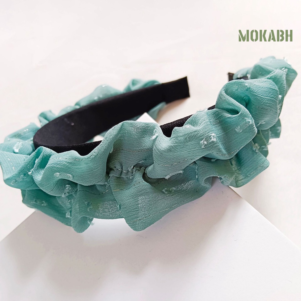 Băng Đô Cài Tóc Màu Trơn Viền Mềm Mại Chống Va Chạm Đa Năng