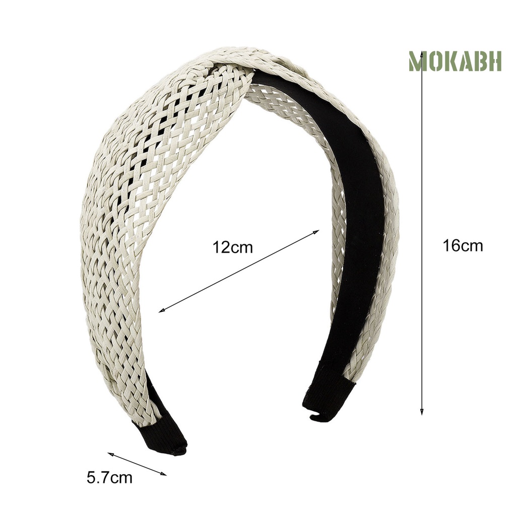 Băng Đô Cài Tóc Màu Trơn Chống Rơi Phong Cách Bohemian Dành Cho Nữ