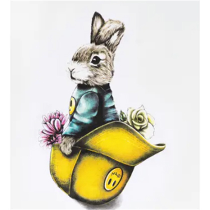 Bán Chạy Nhất &amp; Áo Thun Cotton Tay Ngắn In Hình Thỏ Bước Chân Có Nón Cho Nam Và Nữ Plus Size