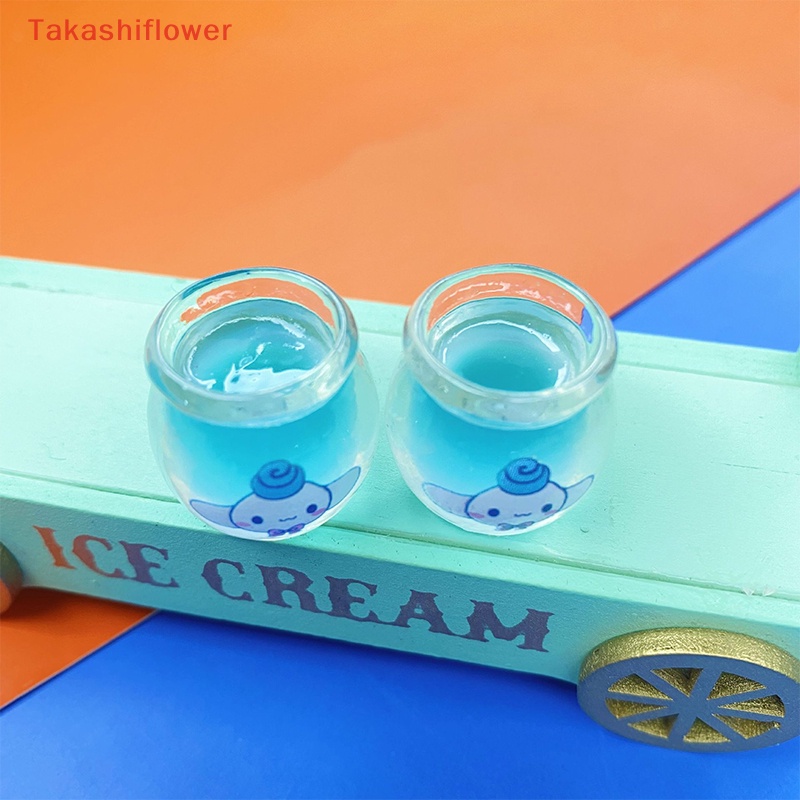 SANRIO Bộ 2 Chậu Mật Ong Mini Bằng Nhựa Phát Quang Dùng Làm Trang Sức Thủ Công DIY