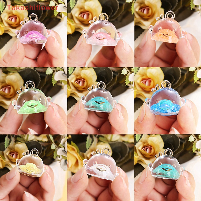 Móc Khóa Hình Gà Con Hoạt Hình Mini Bằng Resin Dạ Quang DIY