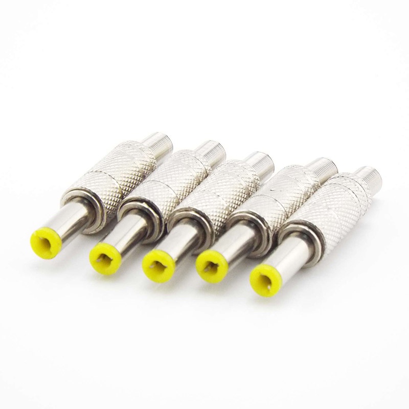 Đầu Cắm Nguồn DC 5.5mmx2.1mm Bằng Kim Loại Màu Vàng / Bạc