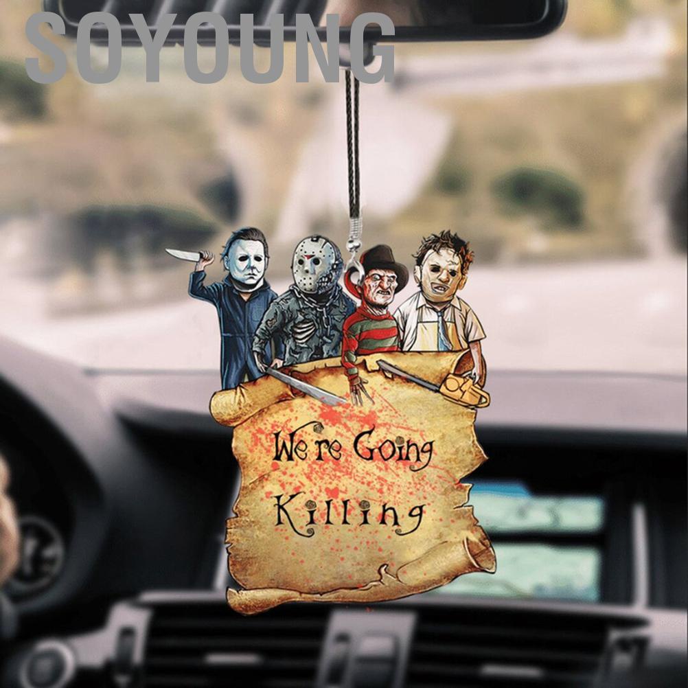Soyoung [Yue Xinghui] (Processed Intellectual Property) 1PCS Halloween Horror Dwarf Pendant Car Rearview Mirror Acrylic 15