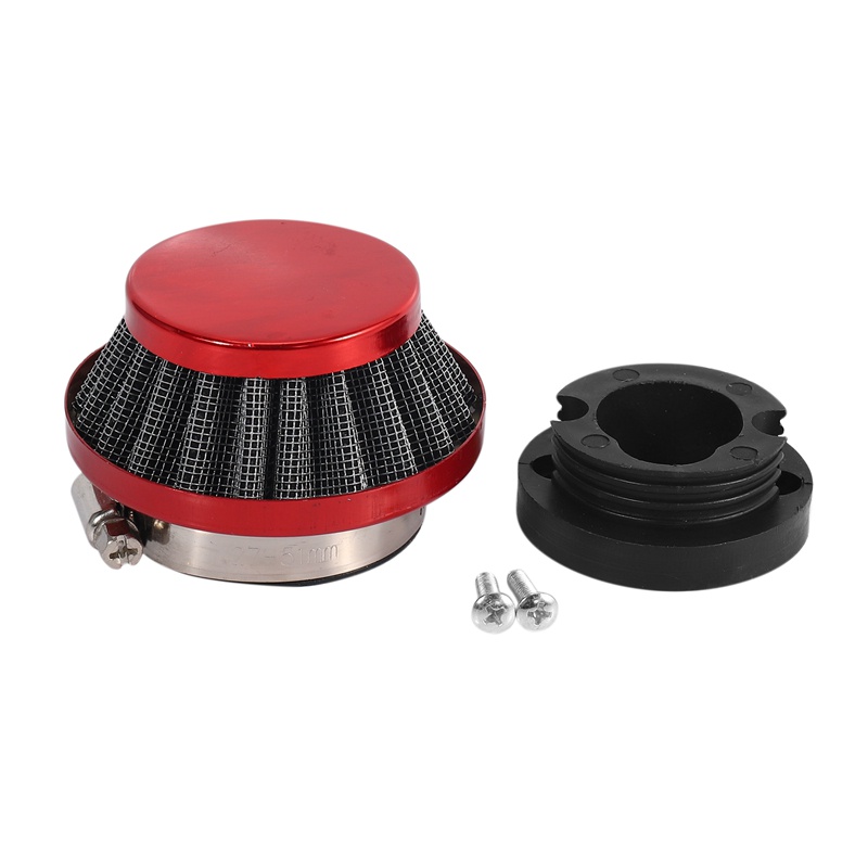 Bộ lọc không khí 44Mm cho 47Cc 49Cc 2 thì Bộ nâng cấp xe đạp siêu bỏ túi Mini Dirt Bike Atv Quad Aluminium Air Filter Set Red