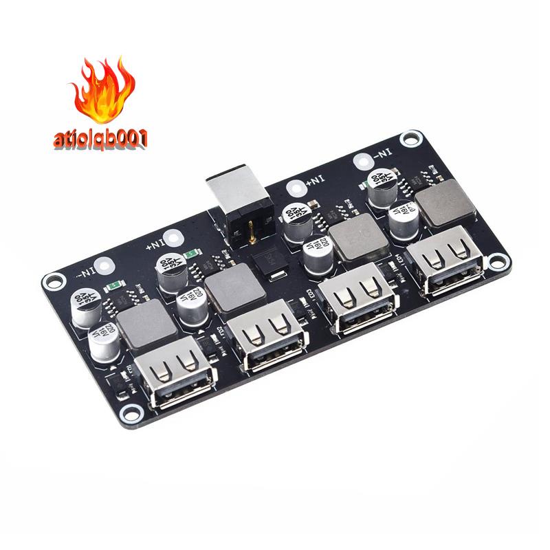 Qc3.0 QC2.0 Bảng mạch sạc nhanh USB 4XUSB Cổng DC-DC Bộ chuyển đổi DC12V-30V sang DC Mô-đun mạch sạc 3-12V