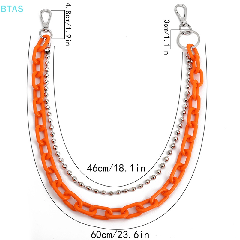 Dây Xích Hai Lớp Bằng Acrylic Phong Cách Punk Hip Hop Trang Trí Quần Jean