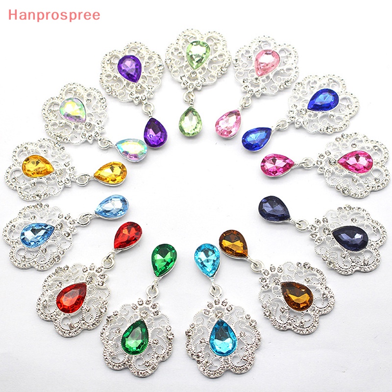 Hanprospree > Mặt Dây Chuyền Hợp Kim Hình Giọt Nước Đính Đá Trang Trí Đầm Màu Sắc Sáng Tạo Phụ Kiện Trang Sức Thủ Công