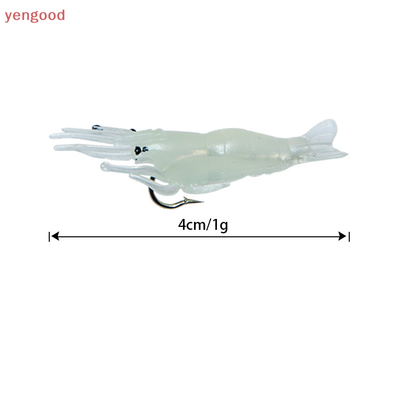 Set 10 Mồi Câu Cá Giả Hình Con Tôm Mềm Mại Kèm Móc Câu Tiện Lợi