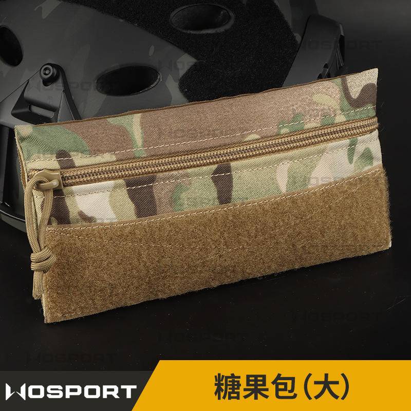 WoSportT Tactical Tank Top Accessories Candy Bag (Large) Magic Veneer Convenient to Use Large Storage Bag Camo