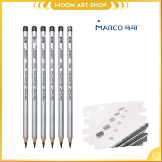 Bút chì 3B 4B 5B 6B 7B MARCO chính hãng phù hợp vẽ phác thảo ký họa