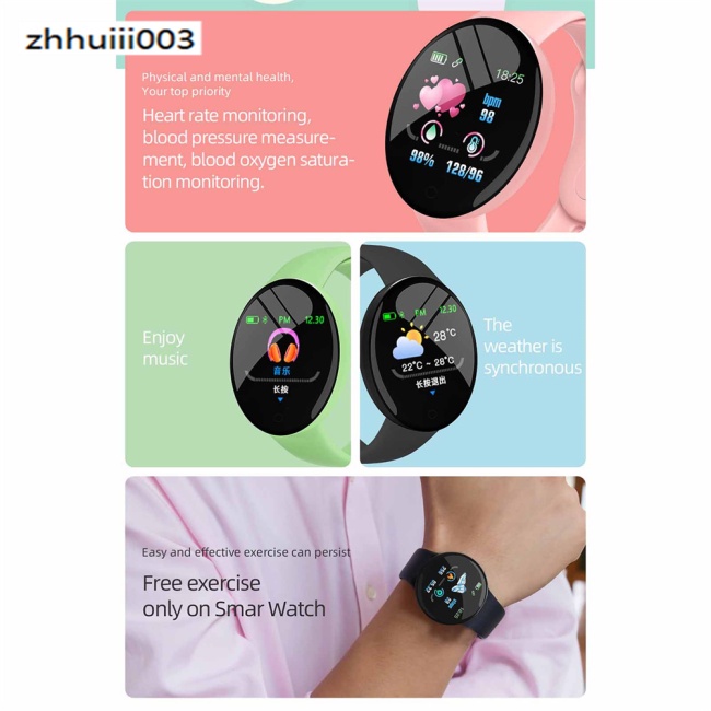Đồng Hồ Thông Minh ZHIHUI D18s Màn Hình 1.44 Inch Pin 90mah Bluetooth 4.0 Theo Dõi Giấc Ngủ