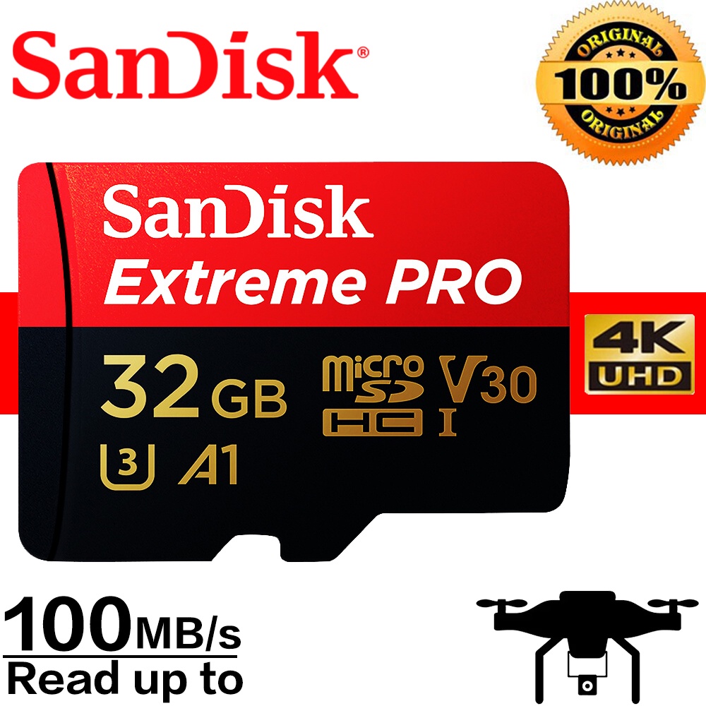 DJI Thẻ Nhớ Micro SD SDXC UHS-I 128GB 256GB 64GB U3 V30 TF Hiệu SanDisk