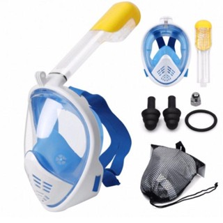 Mặt nạ bơi lặn CORISU Fullface có ống thở, kết nối bình oxy, khít mặt chống thấm nước, cho anh em đi du lịch biển hè này