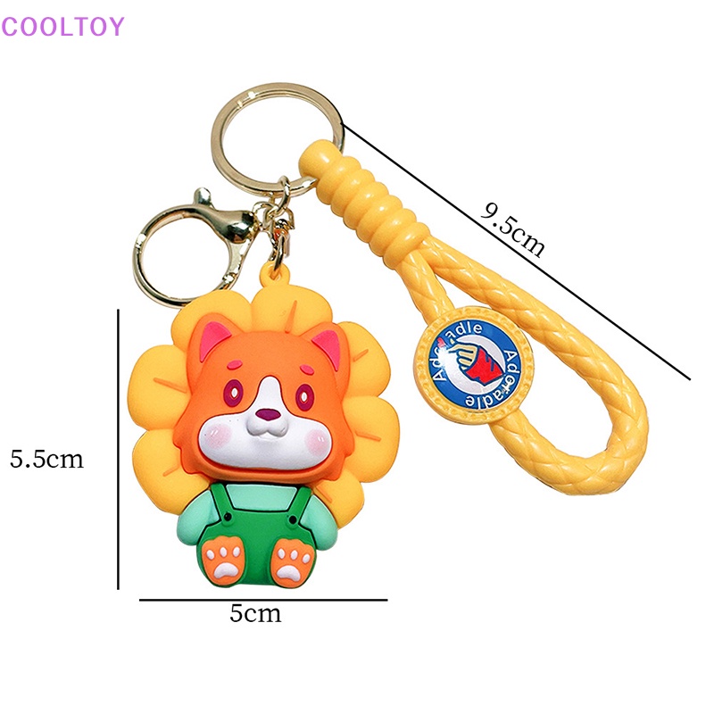 Cooltoy Móc Chìa Khóa Hình Chó Shiba Inu Và Hoa Hướng Dương Dễ Thương Phù Hợp Cho Cặp Đôi / Bạn Bè