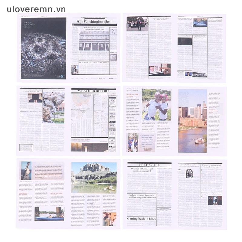 Set 6 Tạp Chí Bằng Nhựa Dùng Để Trang Trí Nhà Búp Bê