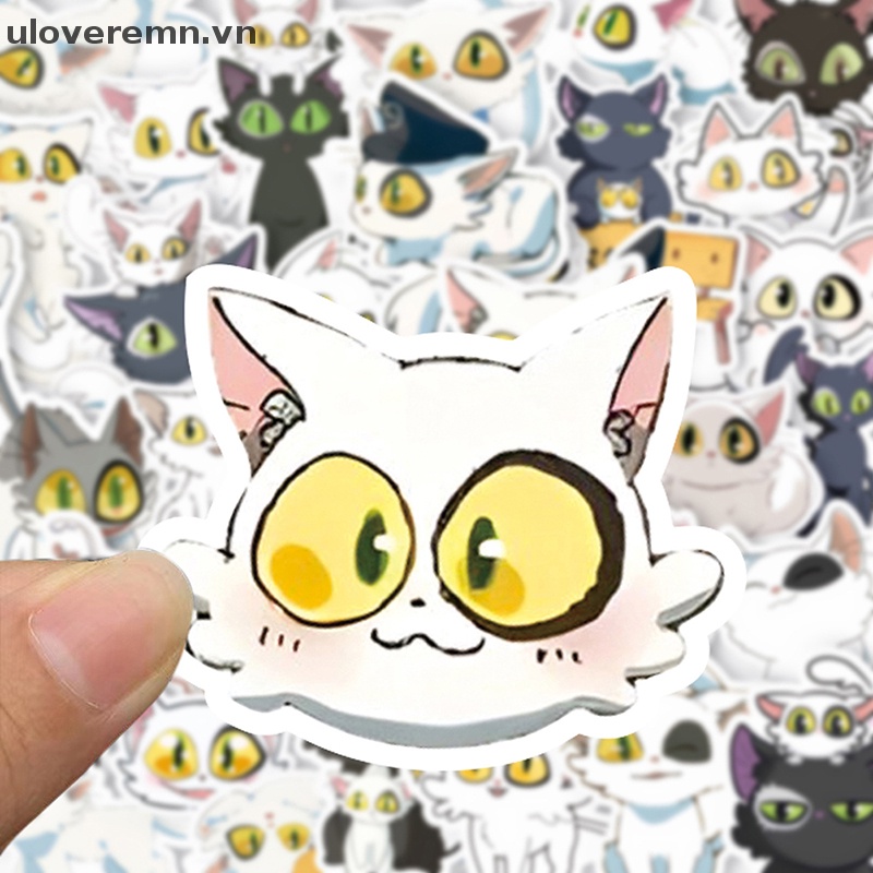 Sticker Dán Tường Trang Trí Hình Chú Mèo Anime Uloveremn Daijin
