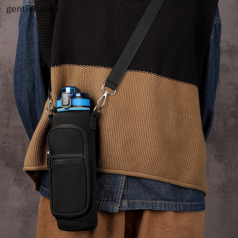 Bình Nước Thể Thao Gent Có Tay Áo Và Ống Hút Với Dây Đeo Chống Rò Rỉ Pro EN