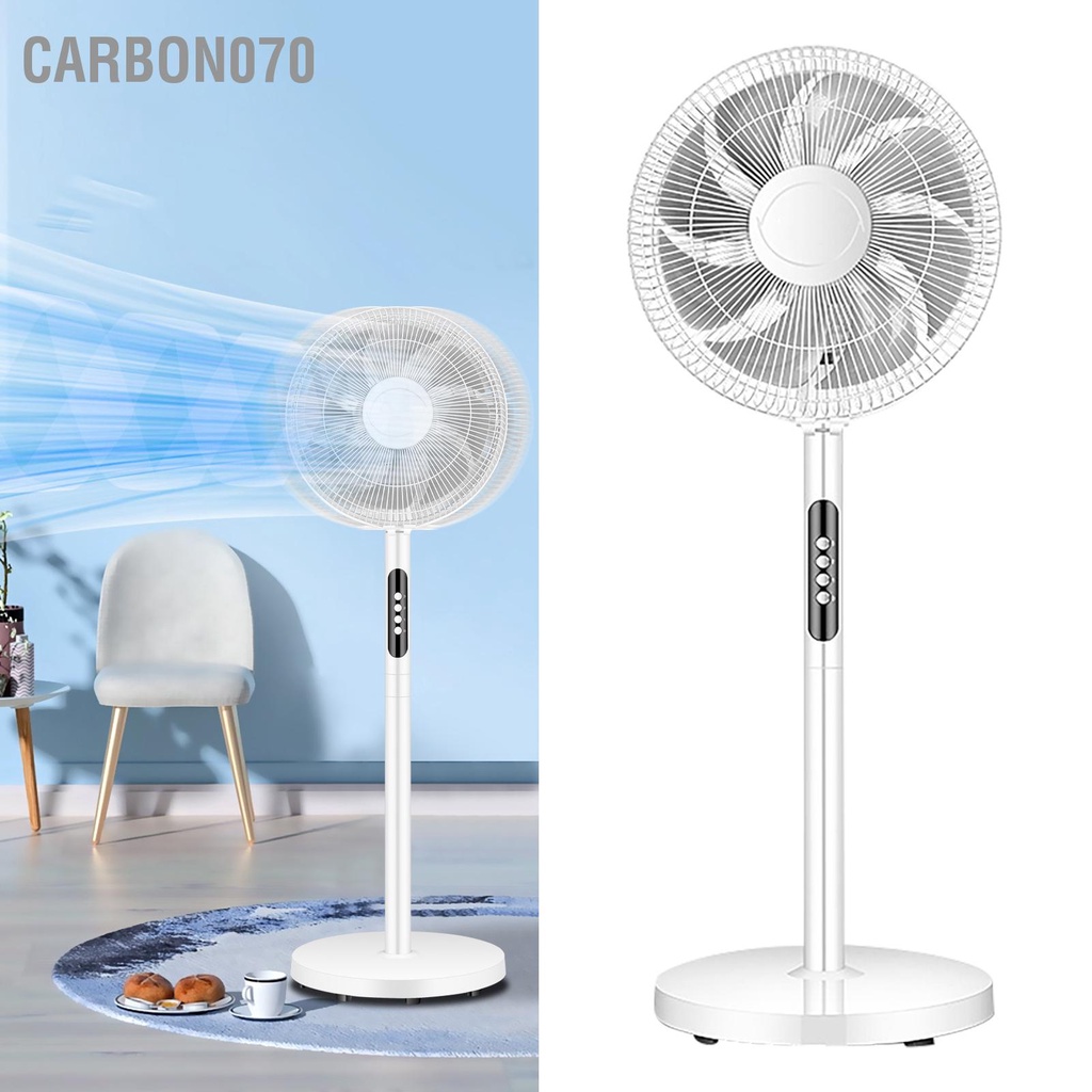 Carbon070 Quạt Đứng 3 Tốc Độ 8 Cánh Chức Năng Hẹn Giờ Điều Khiển Từ Xa Đế Dày Bệ Cho Văn Phòng Ngủ Khách
