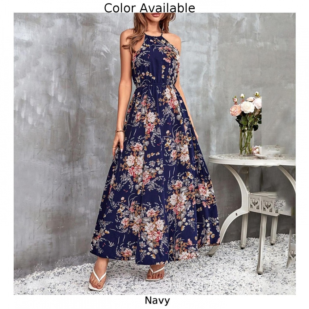 Đầm DàI SáT NáCh In Hoa ThờI Trang Cho Nữ