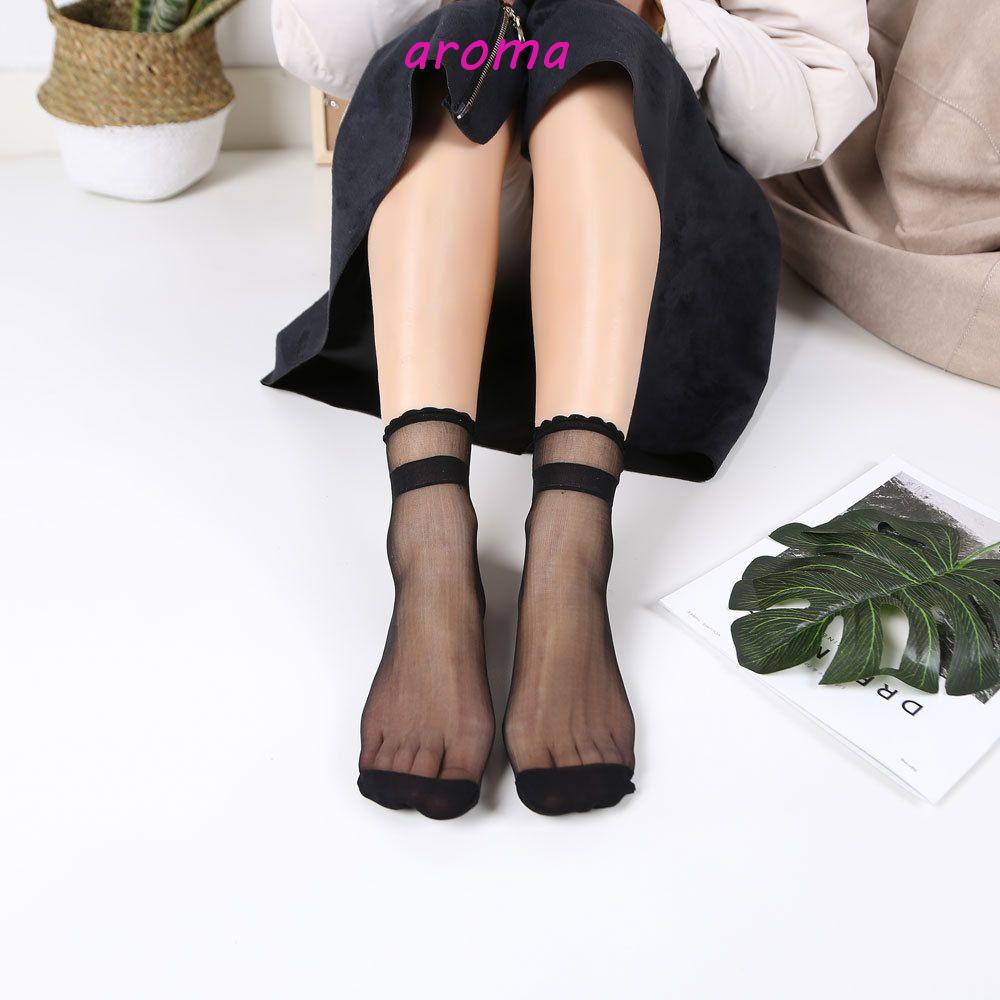 Vớ Ren Lụa Trong Suốt Thời Trang Mùa Hè Cho Nữ