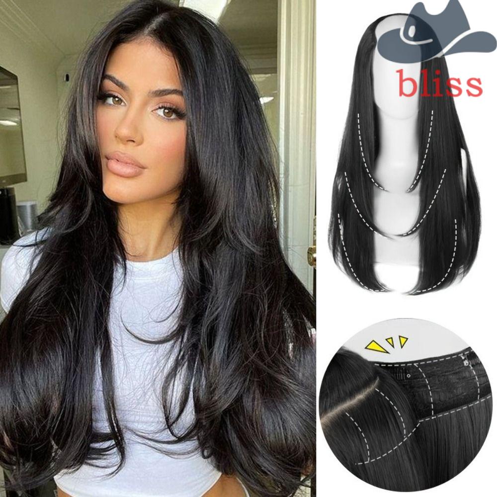 Bộ Tóc Giả Dài Màu Nâu Có Đệm Cách Nhiệt Dành Cho Nữ