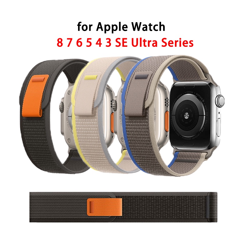 Dây Đeo Nylon 49mm Series 7 / 8 45mm 41mm Cho iWatch Series 8 pro / 7 / 6 / 5 / 4 / 3 / 2 / 1