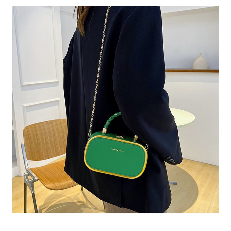 Túi Xách JASMIN NOIR Da PU Phối Dây Xích Có Khóa Thời Trang Cho Nữ