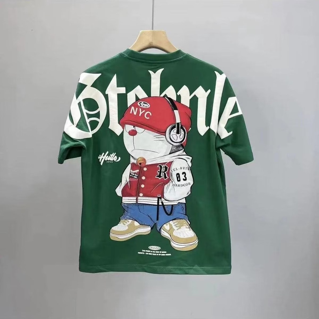Áo Thun Cotton Ngắn Tay In Họa Tiết Đơn Giản Phong Cách Hàn Quốc Cho Nam