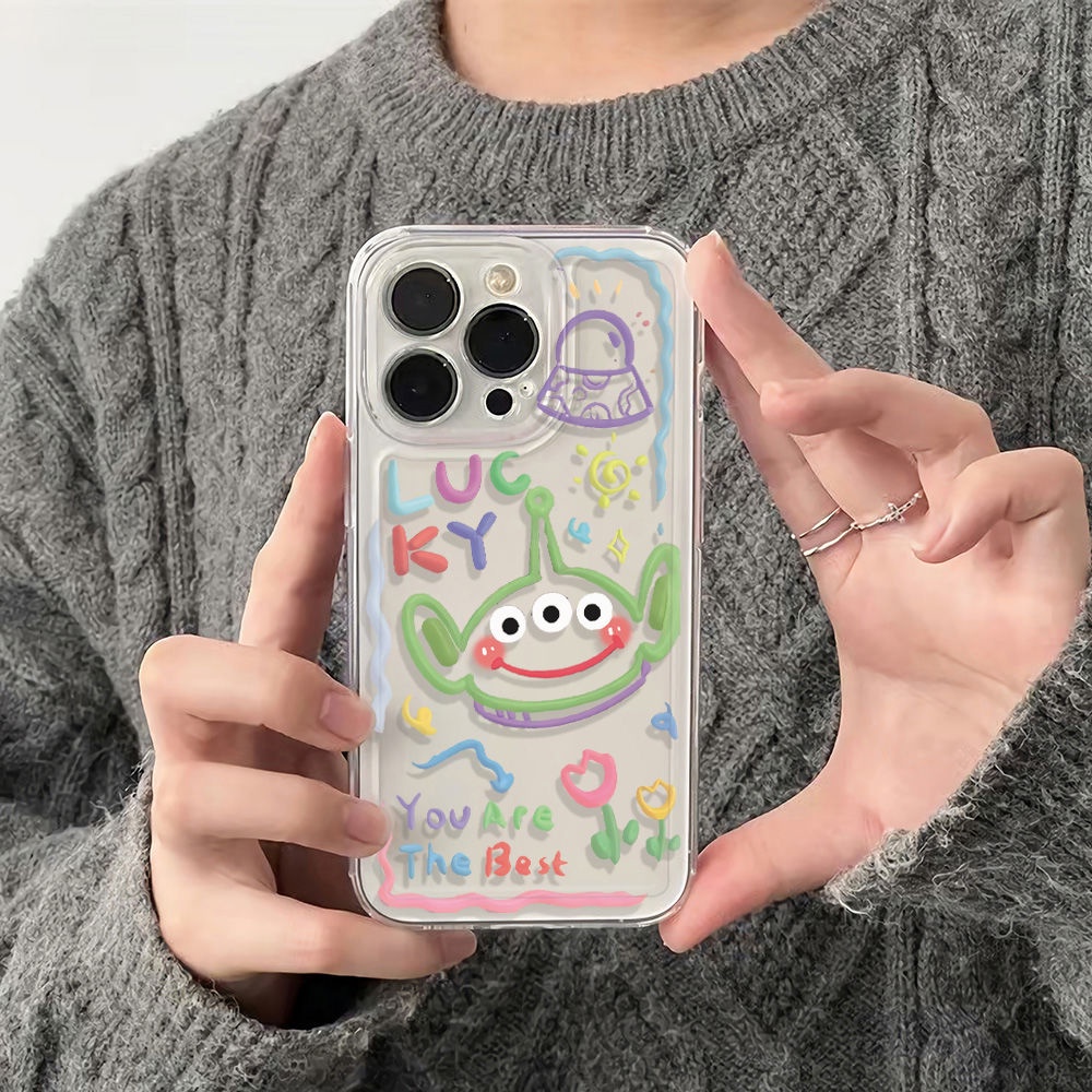 ✅Ốp Điện Thoại Mềm Họa Tiết Graffiti Ba Mắt Đơn Giản Chống Va Đập Dành Cho Iphone 1213 6In Plus 11 14 Pro Max