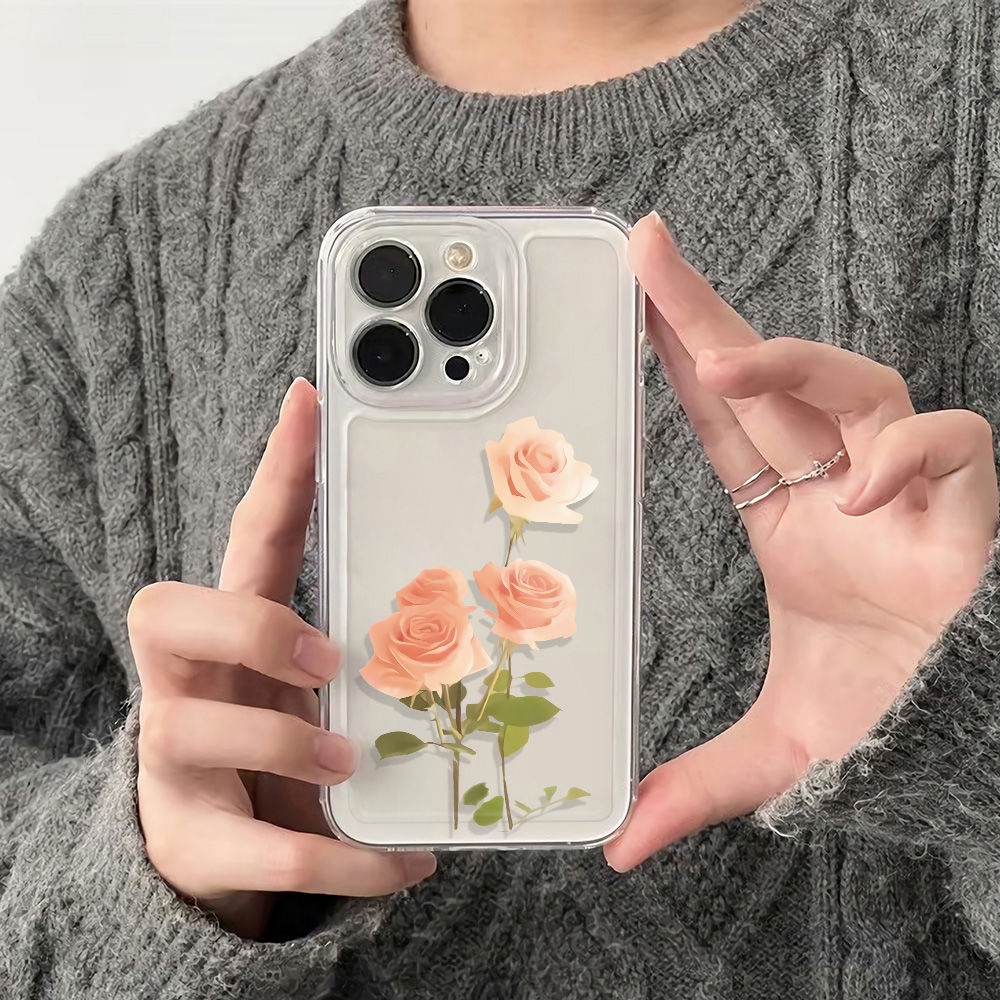 ✅Ốp Điện Thoại Mềm Hình Hoa Hồng Chống Sốc 786In Cho iPhone12 14pro11 E10L 13plus max