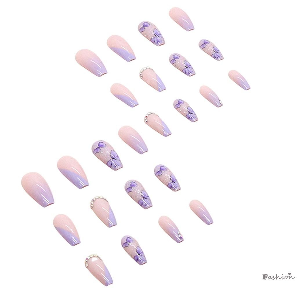 Móng Tay Giả Màu Sắc Đơn Giản Phong Cách Pháp