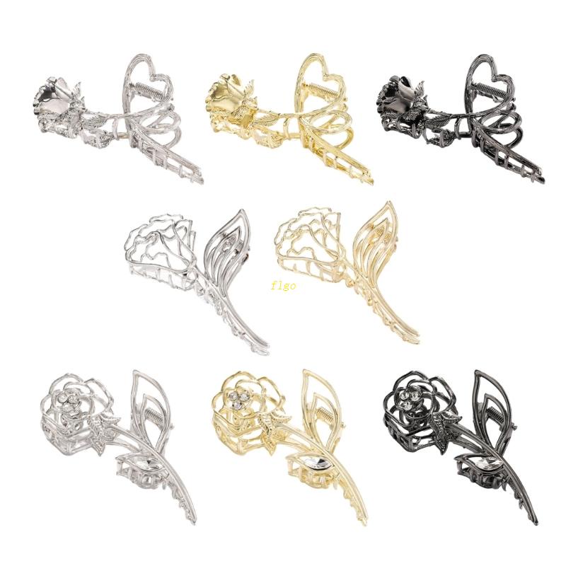Kẹp Tóc Hoa Hồng Kim Loại Nhiều Kiểu Dáng Cho Nữ