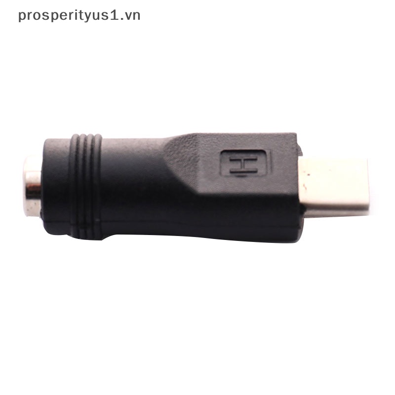 Giắc Chuyển Đổi Nguồn DC 5.5x2.1mm Female Sang USB Type C Male prosperityus1